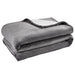 Oversized Plush Gray Sherpa Throw Blanket