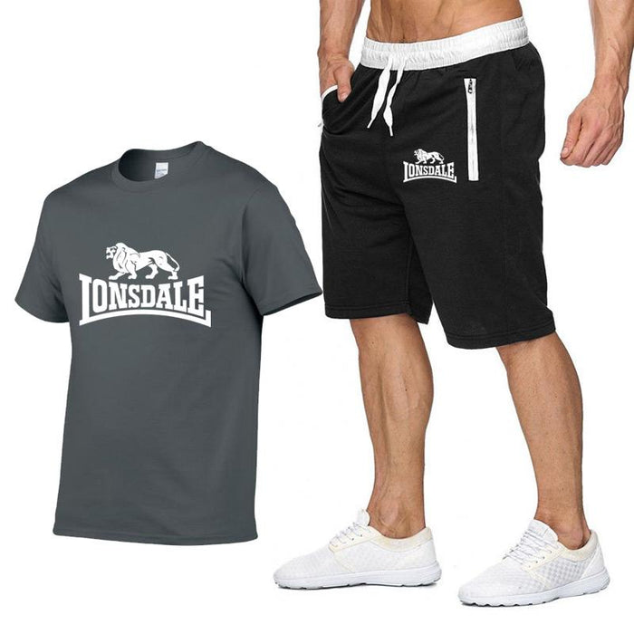 Lonsdale Men Summer Short Sleeve T-Shirt & Short Pant Sets