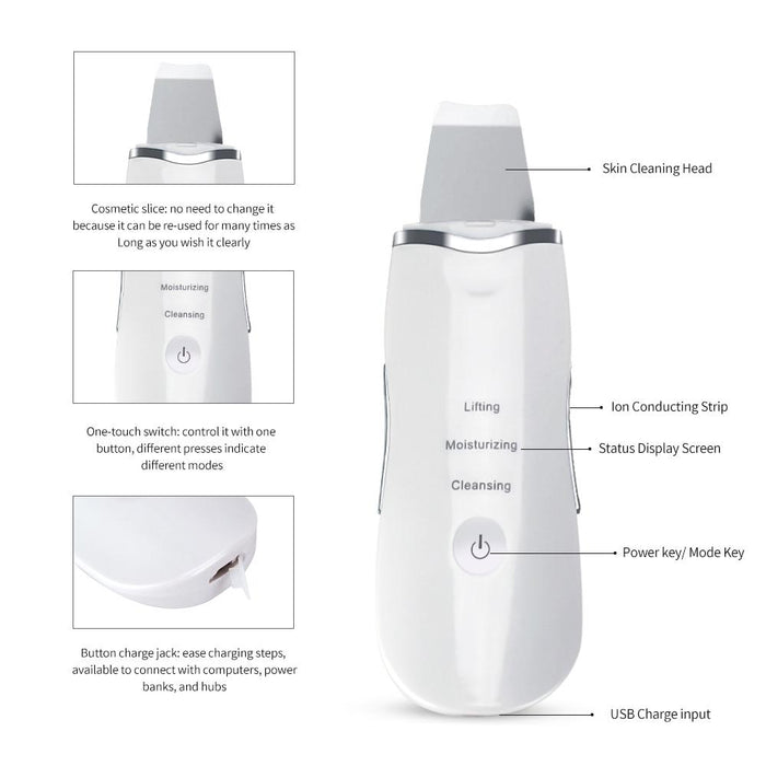 Ultrasonic Face Cleaning Scrubber